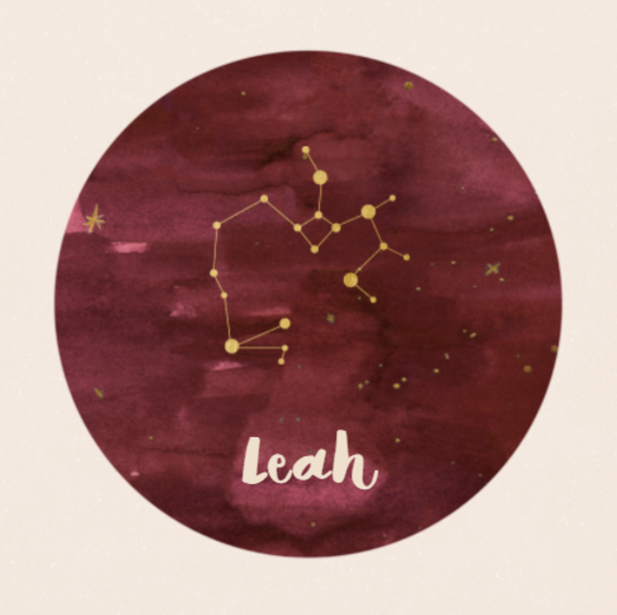 Geboortekaartje sterrenbeeld - Leah