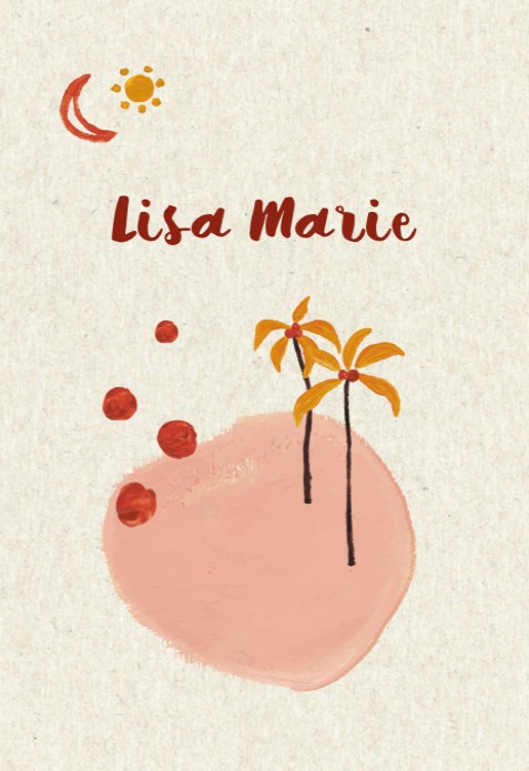 Geboortekaartje Tropisch landschap - Lisa Marie