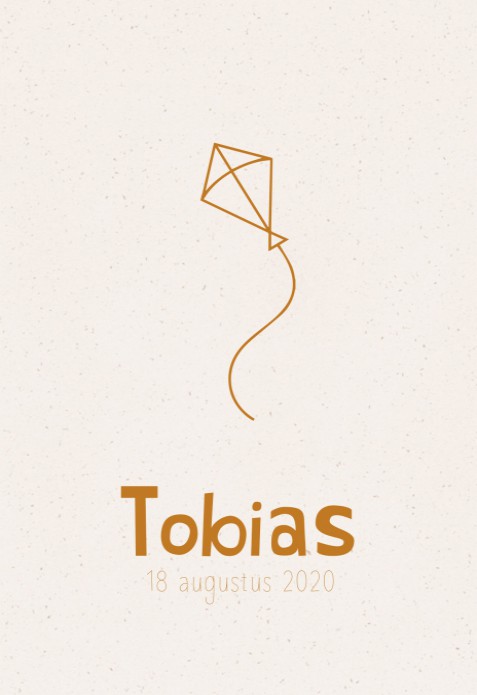 Geboortekaartje vlieger - Tobias