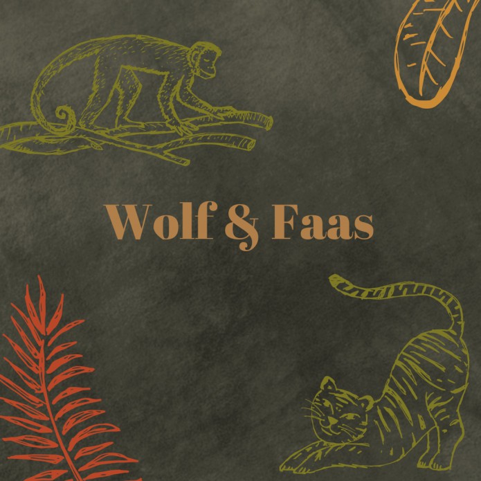 Geboortekaartje tweeling jungle dieren - Wolf & Faas